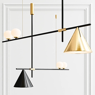 Minimalist Scandinavian Style Pendant Light 3D model image 1 
