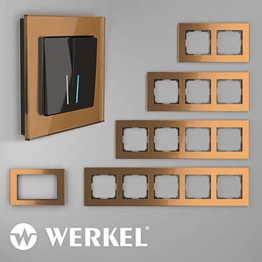 Werkel Favorit OM Glass Socket & Switch Frames (Bronze) 3D model image 1 