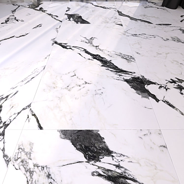 Panda White Marble Floor Tile 3D model image 1 