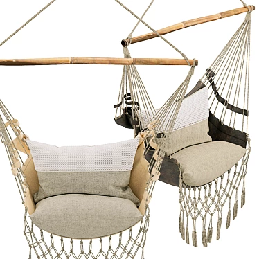 Swing Lounger: Dark & Light Color Options 3D model image 1 