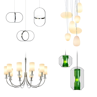 Modern Chandelier Collection 3D model image 1 