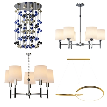 Modern Chandelier Collection 3D model image 1 