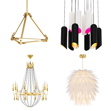 Modern Chandelier Collection 3D model image 1 