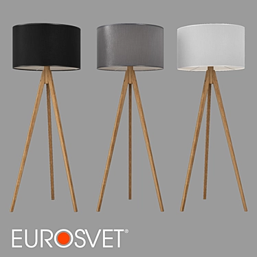 Treviso Floor Lamp: Modern Design, Wood & Metal Construction 3D model image 1 