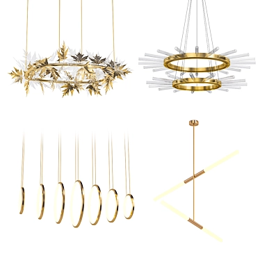 Modern Chandelier Collection 3D model image 1 