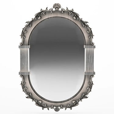 Classic Carved Mirror 3D model image 1 