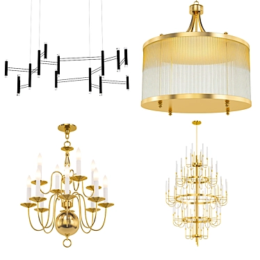 Modern Chandelier Collection 3D model image 1 