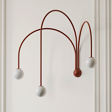 Minimalist Quattro Wall Sconce 3D model image 1 