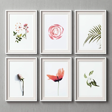 Versatile Picture Frames Set -133: 6 Colors, 3 Sizes 3D model image 1 