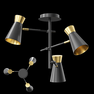 Lampatron KERTY 3: Modern Metal Pendant Lamp 3D model image 1 