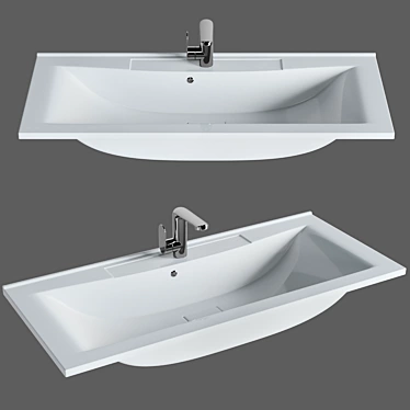  BelBagno Marino 100 - Sleek and Spacious Sink 3D model image 1 