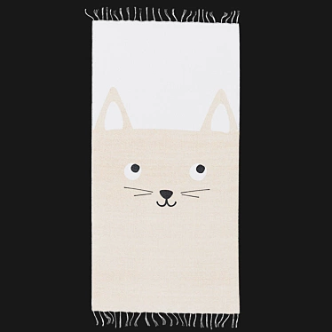 H&M Cozy Cotton Cat Rug 3D model image 1 