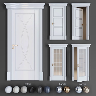 Italian Design Solo1: Classic Doors with Hidden Hinge 3D model image 1 