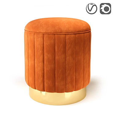 Eichholtz Allegra Stool - Luxury Design for Your Home 3D model image 1 