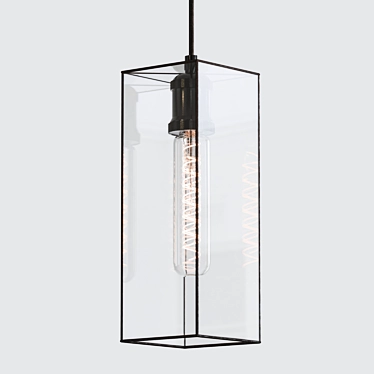 Geometric Stained Glass Chandelier 3D model image 1 