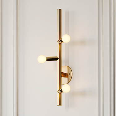 Sleek Linden Sconce - Illuminate your space 3D model image 1 