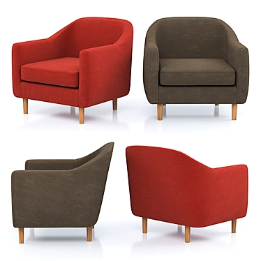 Tubby Armchair: Modern & Comfortable 3D model image 1 