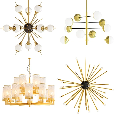 Modern Chandelier Collection 3D model image 1 