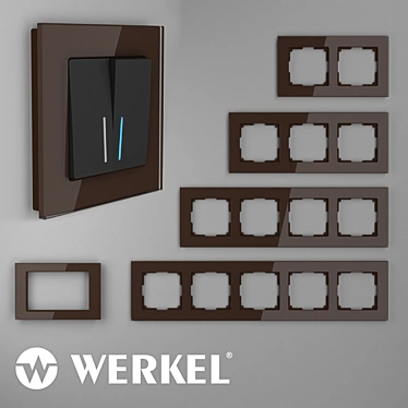 Werkel Favorit Glass Frames (Mocha) 3D model image 1 