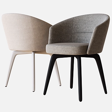 Elegant Amelie Minotti Dining Chair 3D model image 1 
