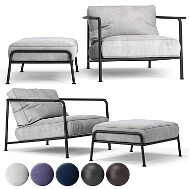 Elegant Aero Armchair by Wendelbo 3D model image 1 
