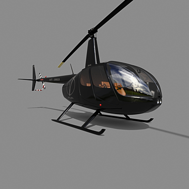 Robinson R44: Versatile Four-Seater Helicopter 3D model image 1 