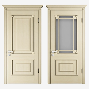 Elegant Alexandria Door 3D model image 1 