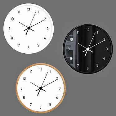 Minimalist Round Wall Clock 3D model image 1 