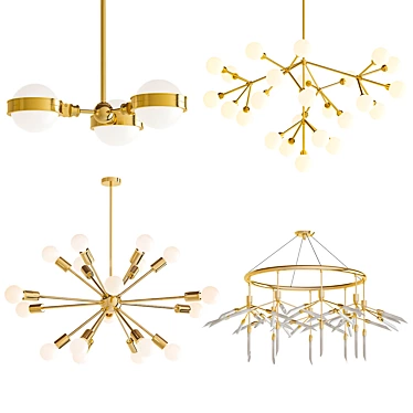 Modern Chandelier Collection 3D model image 1 