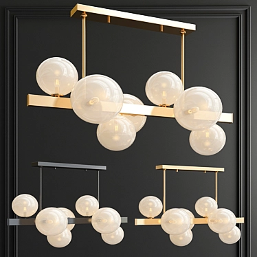 Modern Elegance: Hinsdale Linear Suspension Chandelier 3D model image 1 