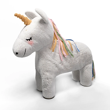 Magical Unicorn Plush Toy 3D model image 1 