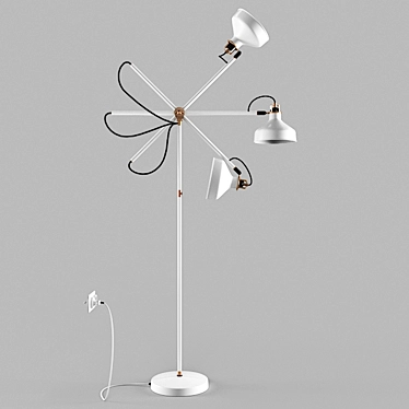 Modern Ikea Ranarp Floor Lamp: Rigged & Realistic 3D model image 1 