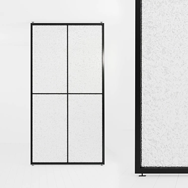 Sleek Glass Partition: Versatile and Customizable 3D model image 1 