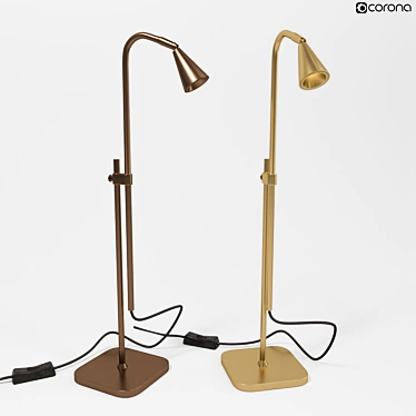 Modern Grey Table Lamp Roslyn 3D model image 1 