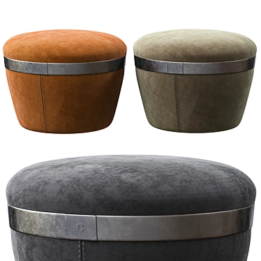 Elegant Portofino Pouf: Luxurious Comfort 3D model image 1 