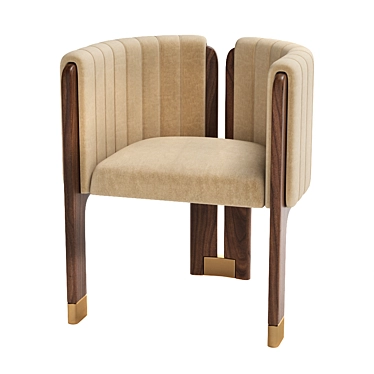 Elegant Upholstered Dining Chair 3D model image 1 