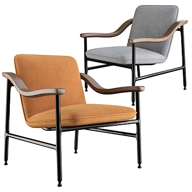 Russell Armchair: Modern Elegance with Versant Edition 3D model image 1 