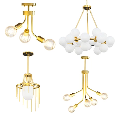 Modern Chandelier Collection 3D model image 1 