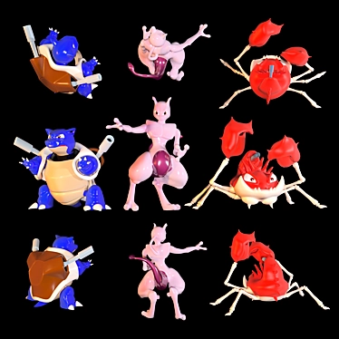 Pocket Monsters Playtime Set 3D model image 1 