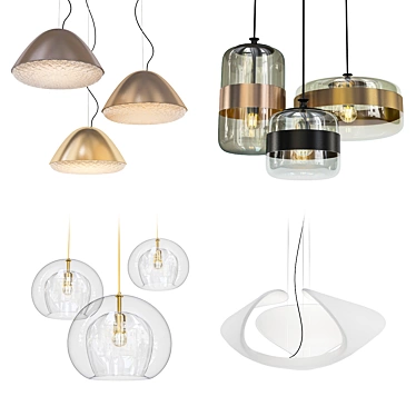 Modern Chandelier Collection 3D model image 1 