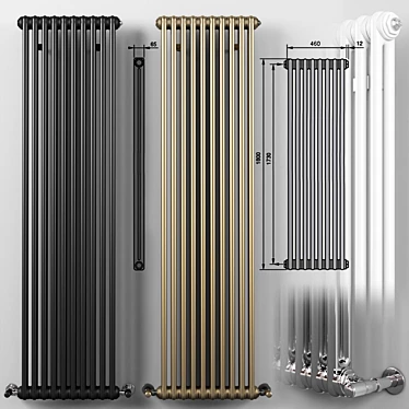 Stylish IRSAP TESI 2 Radiator 3D model image 1 