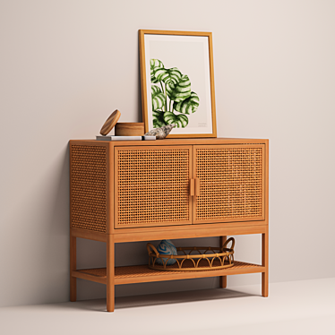 Opalhouse Minsmere Rattan Chest: Natural Elegance 3D model image 1 