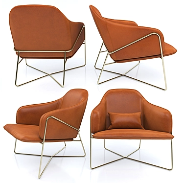 Stanley Accent Armchair: Modern Elegance in Every Detail 3D model image 1 