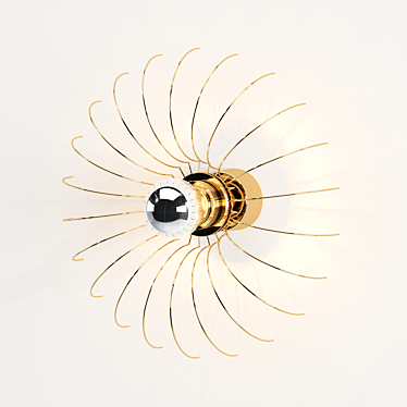 Golden Spider Wall Light 3D model image 1 