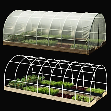  MaxGrow Greenhouse V1: 606x295x205 cm 3D model image 1 