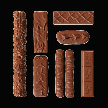 Delicious Chocolate Bars 3D model image 1 