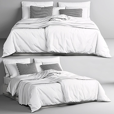 NORDLI Bed - Sleek and Spacious 3D model image 1 