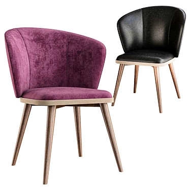 Luxury Leather Chair: Nelly 3D model image 1 