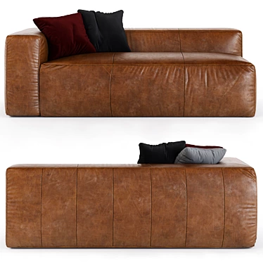 Luxurious and Versatile Mello Brown Sofa 3D model image 1 