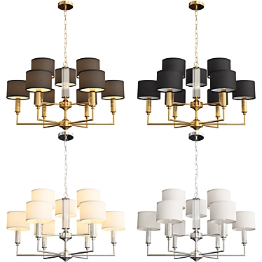 Elegant Laciness Chandelier Set 3D model image 1 